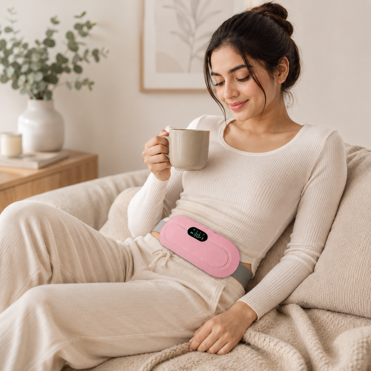 HerCare Heat & Massage Period & Back Pain Relief Belt