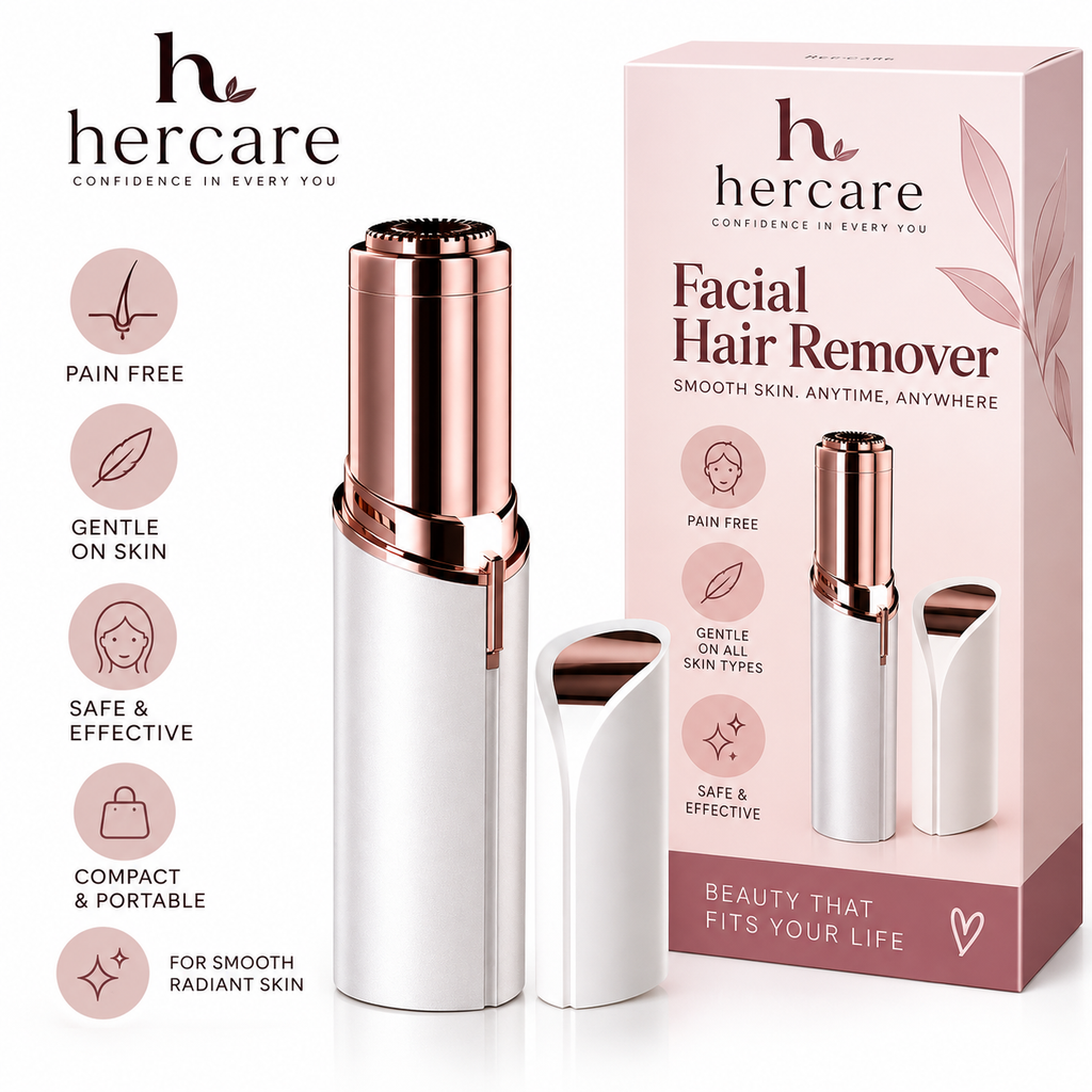 HerCare Flawless Facial Hair Remover Gentle & Portable Beauty Trimmer
