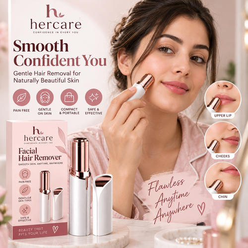 HerCare Flawless Facial Hair Remover Gentle & Portable Beauty Trimmer